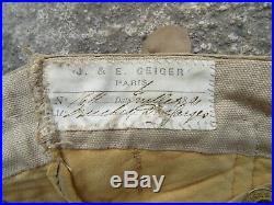 1880 1900 Rare Culotte en Cuir Peau de couleur beige Cavalerie Infanterie