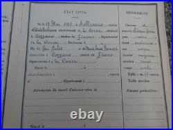 1880 1914 Lot Boite a Shako Livret & Fourchette Garde Républicain Corse