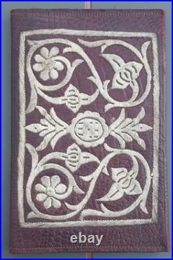 1900 Algérie Superbe Portefeuille Luxe cuir brodé fil d'argent Tirailleur Spahi