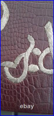 1900 Algérie Superbe Portefeuille Luxe cuir brodé fil d'argent Tirailleur Spahi