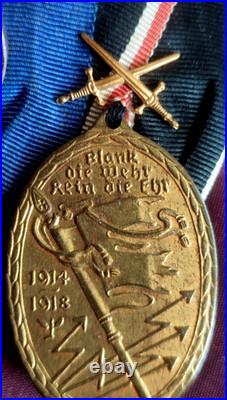 1914/18 Allemagne Impériale Portée de quatre Médailles
