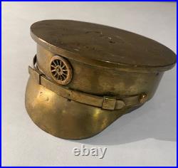 1917 Travail De Tranchée / De Poilu Casquette En Laiton Ww1 Artilleur Anglais