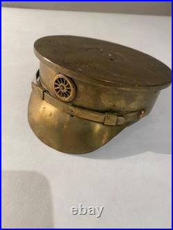 1917 Travail De Tranchée / De Poilu Casquette En Laiton Ww1 Artilleur Anglais