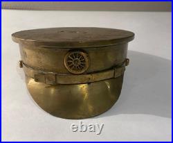 1917 Travail De Tranchée / De Poilu Casquette En Laiton Ww1 Artilleur Anglais