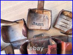 2 cartouchières cuir allemandes WW1 bien datées, Stuttgart, IR 125 Wurtemberg