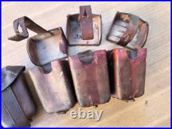 2 cartouchières cuir allemandes WW1 bien datées, Stuttgart, IR 125 Wurtemberg