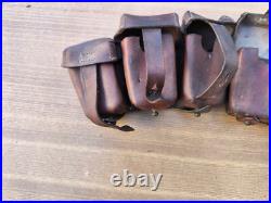 2 cartouchières cuir allemandes WW1 bien datées, Stuttgart, IR 125 Wurtemberg