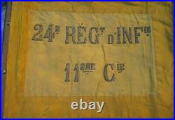 297c RARE FANION 24° REGIMENT INFANTERIE WW1 14 18