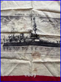 359g Foulard mouchoir Marine Française WW1