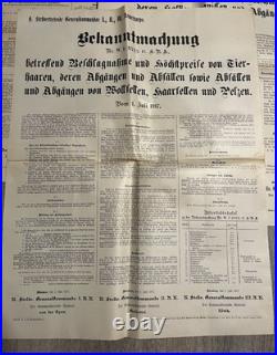 4 Affiches WWI Allemandes 1917 Réquisitions Bavière Original German Posters WK1