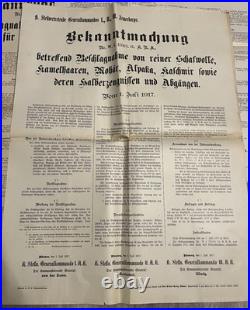 4 Affiches WWI Allemandes 1917 Réquisitions Bavière Original German Posters WK1