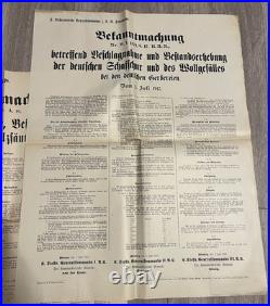 4 Affiches WWI Allemandes 1917 Réquisitions Bavière Original German Posters WK1