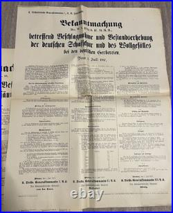 4 Affiches WWI Allemandes 1917 Réquisitions Bavière Original German Posters WK1