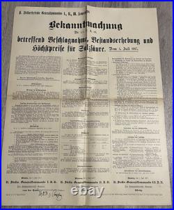 4 Affiches WWI Allemandes 1917 Réquisitions Bavière Original German Posters WK1