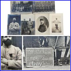 6 CARTES PHOTO POILUS 14- 18 /prisonnier de guerre en ALLEMAGNE WW1