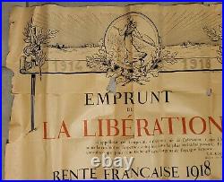 AFFICHE ANCIENNE WWI, Emprunt de la Libération, 1918 par Louis LECHAUDEL-Meuse