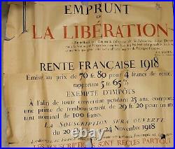 AFFICHE ANCIENNE WWI, Emprunt de la Libération, 1918 par Louis LECHAUDEL-Meuse