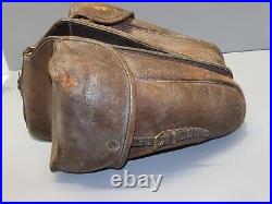 -ANCIENNE PAIRE de FONTES de CAVALERIE en CUIR WW1 Jus de grenier MILITARIA D