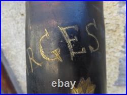 ART TRANCHEE RARE douille OBUS NOIRCI, LES EPARGES OISEAUX NID dans un CHENE