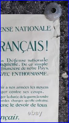 Affiche 2e Emprunt Défense Nationale Agriculteurs Lapina Paris Guerre Mondiale