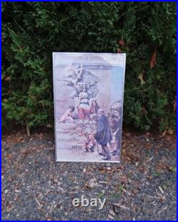 Affiche 83x51 2ème emprunt de la défense nationale encadrée signée A. Robaudi