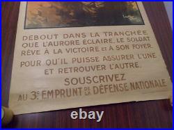 Affiche Lieutenant Jean Droit 226e d'Infanterie Guerre 14/18
