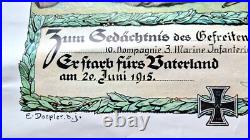 Affiche Souvenir allemande signée originale Première Guerre Mondiale- 1915