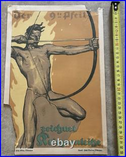 Affiche Tract Propagande Allemagne Emprunt De Guerre 1918 WWI WK Authentique