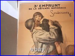 Affiche WW1 3eme EMPRUNT DE LA DEFENSE NATIONALE AUGUSTE LEROUX 1914/18