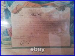 Allégorie Militaire WW1 14-18, MARÉCHAL PETAIN signature authentique, Militaria