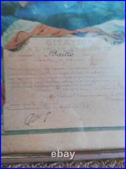 Allégorie Militaire WW1 14-18, MARÉCHAL PETAIN signature authentique, Militaria