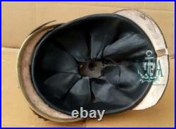 Allemand Pickelhaube Cuir Noir Casque Première Guerre Mondiale & Seconde Long À