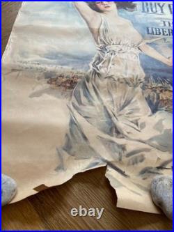 AnciAncienne affiche de propagande américaine premiere guerre mondial WW1 Vintag