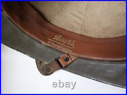 Ancien Casque militaire adrian officier infanterie coloniale liège toile cirée