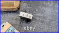 Ancien nécessaire de rasage Gillette Khaki Set WW1 complet avec lames d'origine