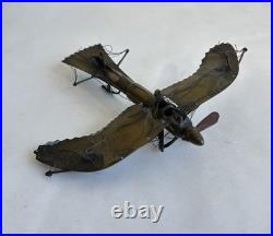 Ancien rare avion airplane Fokker trench art travail de poilu tranchée WWI 14-18