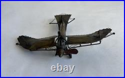 Ancien rare avion airplane Fokker trench art travail de poilu tranchée WWI 14-18