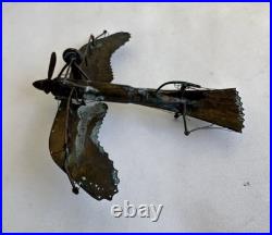 Ancien rare avion airplane Fokker trench art travail de poilu tranchée WWI 14-18