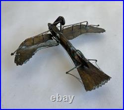 Ancien rare avion airplane Fokker trench art travail de poilu tranchée WWI 14-18