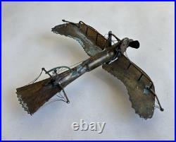 Ancien rare avion airplane Fokker trench art travail de poilu tranchée WWI 14-18