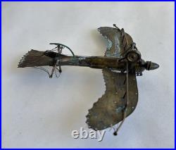 Ancien rare avion airplane Fokker trench art travail de poilu tranchée WWI 14-18