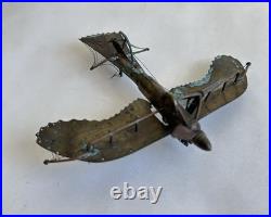 Ancien rare avion airplane Fokker trench art travail de poilu tranchée WWI 14-18