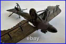 Ancien rare avion airplane Fokker trench art travail de poilu tranchée WWI 14-18