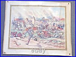 Ancien tableau scolaire 1916 Armand Colin Bataille de la Marne Courtagon 14/18
