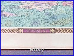 Ancien tableau scolaire 1916 Armand Colin Batterie de 75 devant Soissons 14/18 Ancien tableau scolaire 1916 Armand Colin Batterie de 75 devant Soissons 14/18