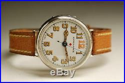 Ancienne montre POILU MILITAIRE Médical AMBULANCE 1914 Vintage TRENCH watch