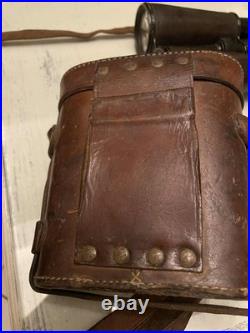 Ancienne paire de jumelles militaire 1er guerre, avec étui d'origine