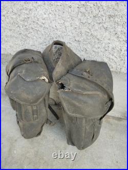 Ancienne sacoche cuir cavalerie suisse Allemande francaise
