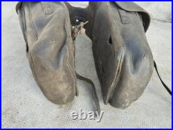 Ancienne sacoche cuir cavalerie suisse Allemande francaise