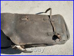 Ancienne sacoche cuir cavalerie suisse Allemande francaise